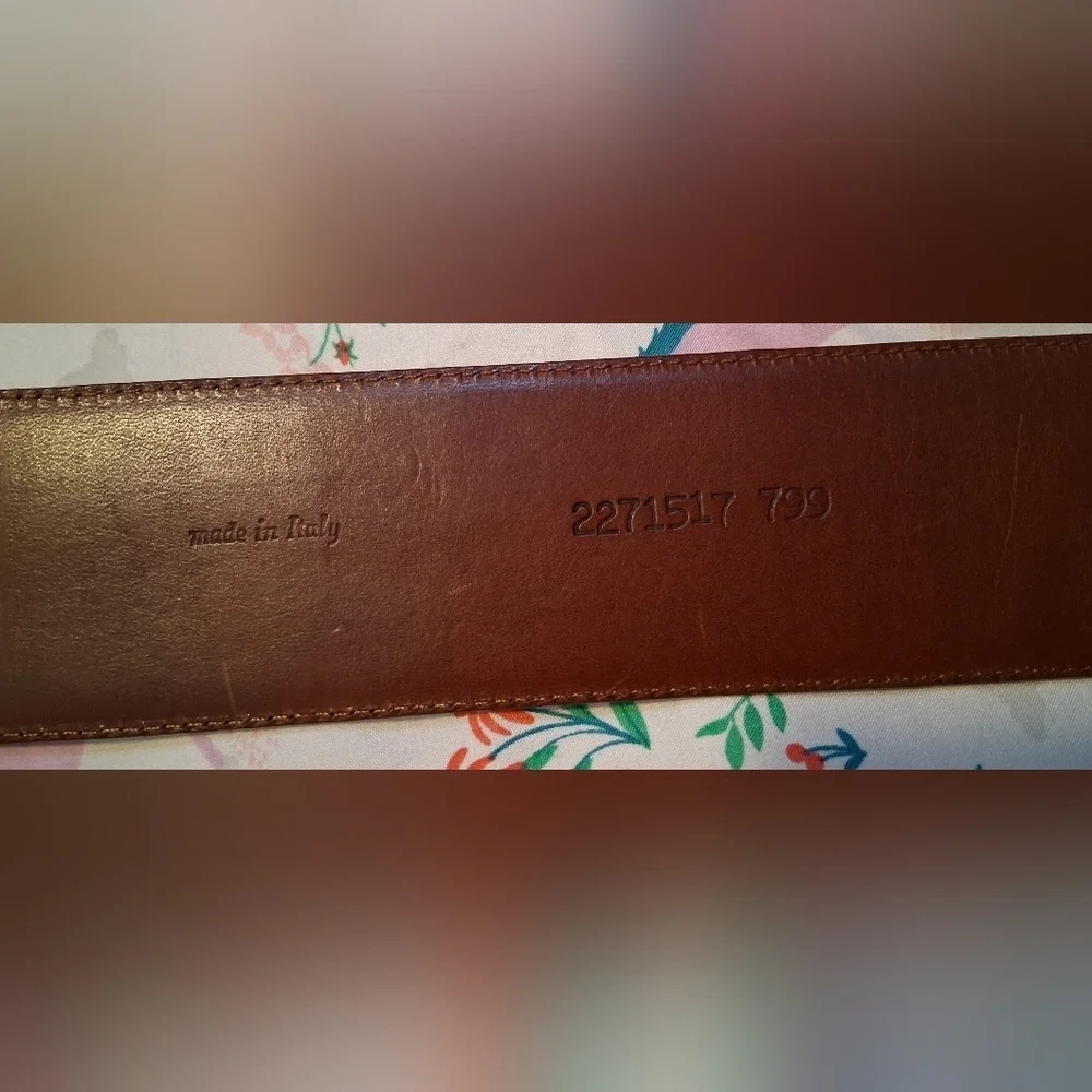 EUC Vintage Tan American Alligator Italian Made Wide Casual Everyday Belt 32in